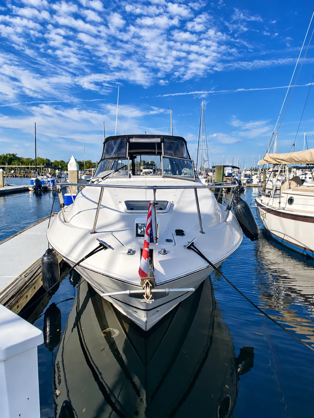 Bow of the 30-foot cruiser used for St. Johns River boat tours